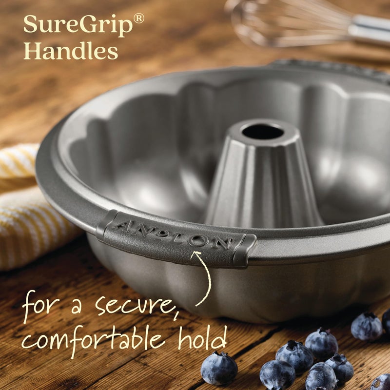 Anolon Advanced Nonstick Fluted Mold Baking Pan, 9.5 Inch, Gray, Carbon Steel - Image 5